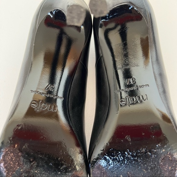 Maje pointed black leather pumps - Picture 8 of 8